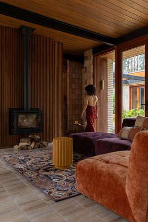 Patterned Chenille Carpet 5' x 8' | Dutchbone Bashmira | OROA.com