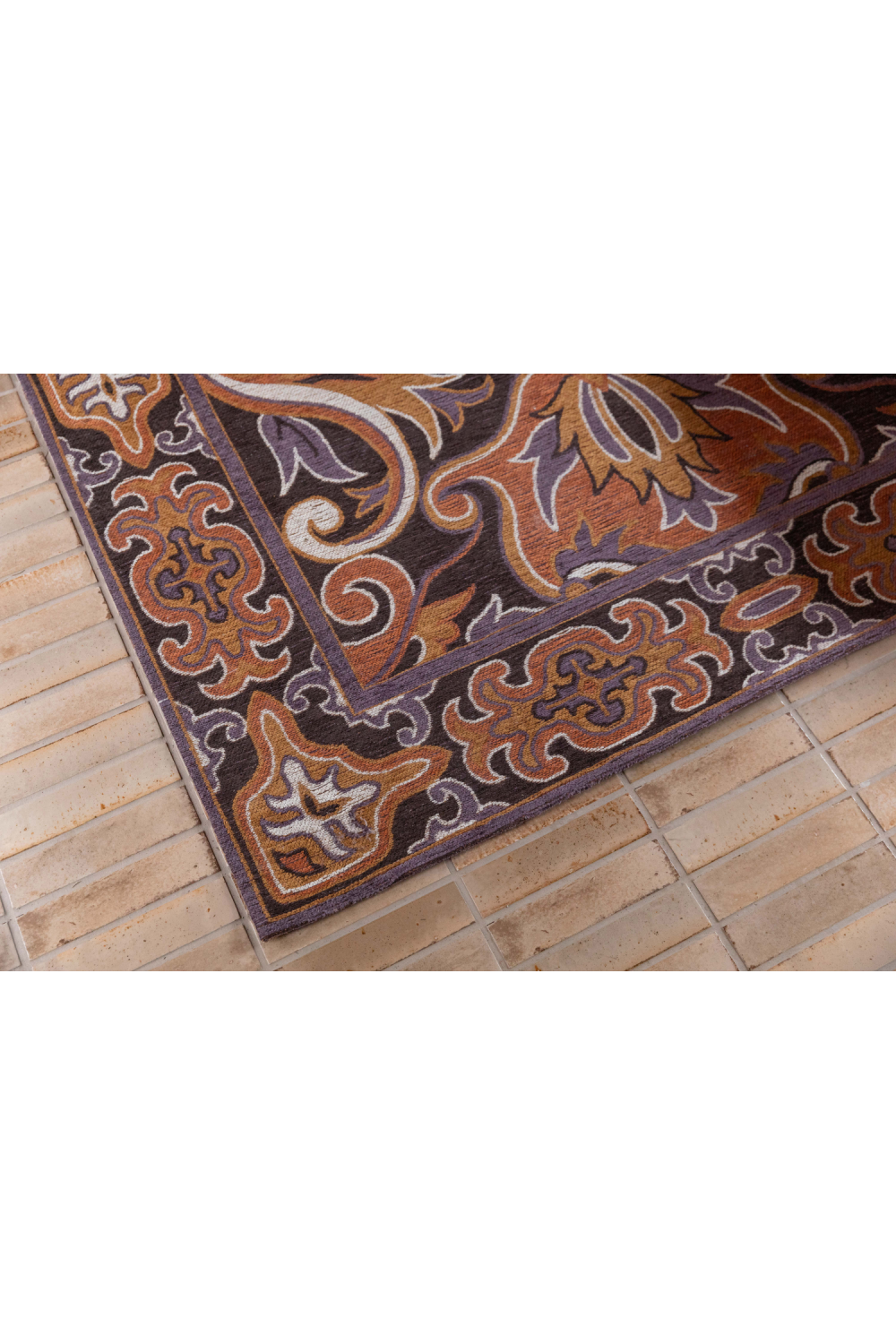 Patterned Chenille Carpet 5' x 8' | Dutchbone Bashmira | OROA.com