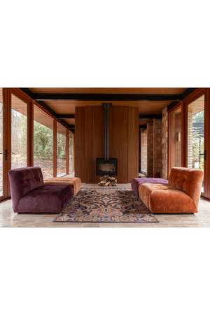 Patterned Chenille Carpet 5' x 8' | Dutchbone Bashmira | OROA.com