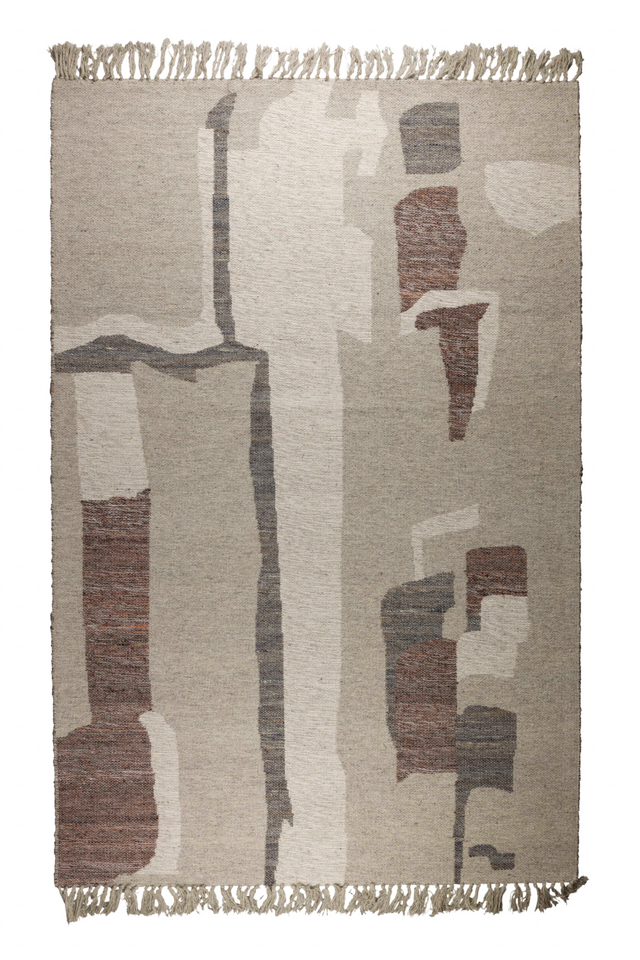 Fringed Wool Carpet 5' x 8' | Dutchbone Caminito | OROA.com