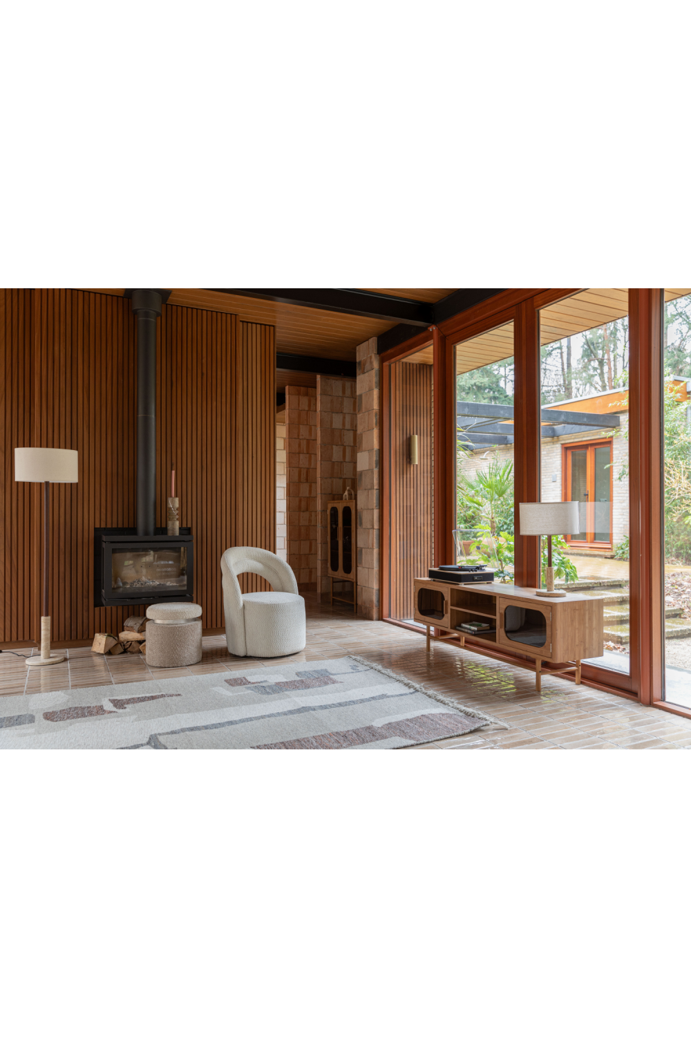 Fringed Wool Carpet 5' x 8' | Dutchbone Caminito | OROA.com