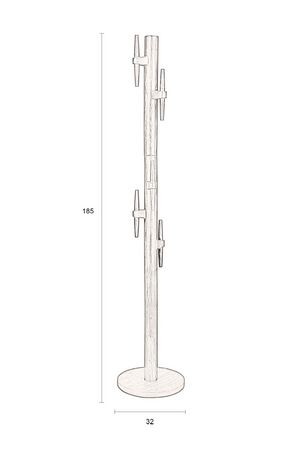 Lacquered Wood Coat Rack | Dutchbone Jakub | OROA.com