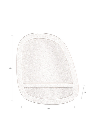 Beige Marble Single Wall Shelf | Dutchbone Veda | Oroatrade.com