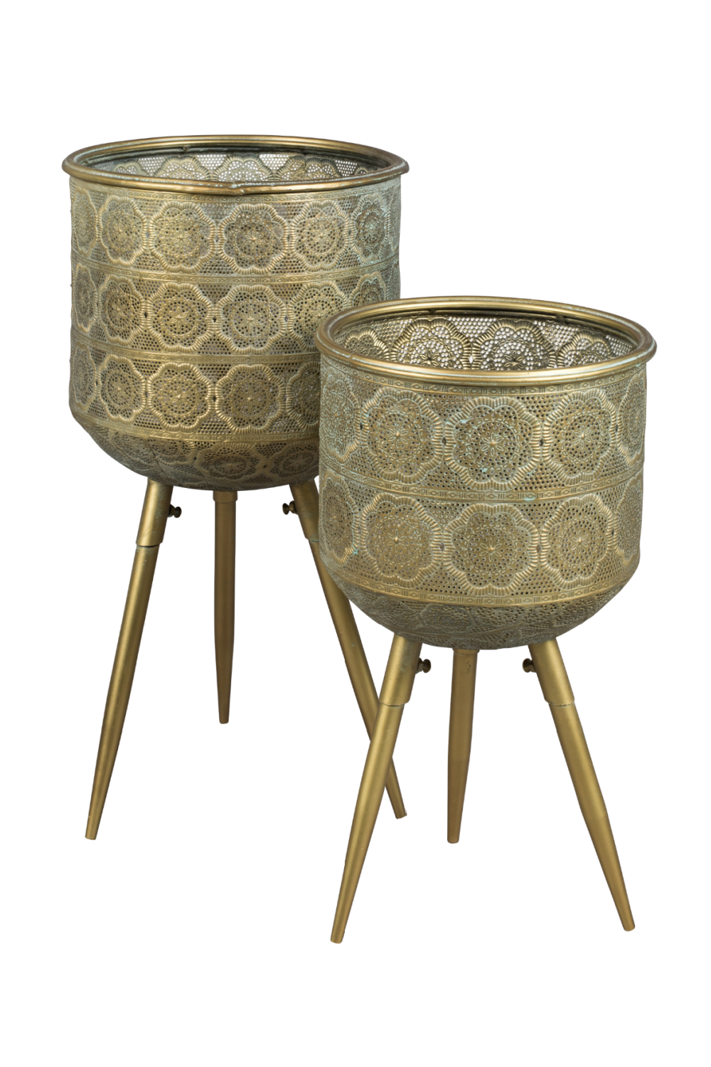 Brass Tripod Plant Stand M | Dutchbone Botanique | DutchFurniture.com