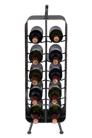 Gray Metal Wine Rack | Dutchbone Stalwart | DutchFurniture.com
