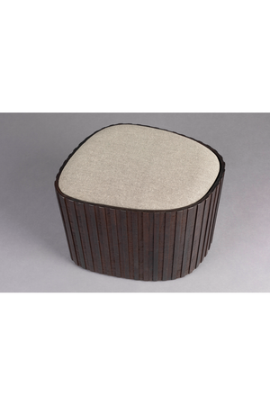 Teak Storage Pouf | Dutchbone Bay | OROA.com