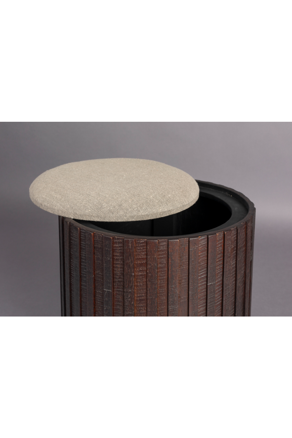 Teak Storage Pouf | Dutchbone Bay | OROA.com