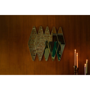   Modern European furniture - Gold Diamond-Shaped Mirror - www.oroa.com | Oroa.com