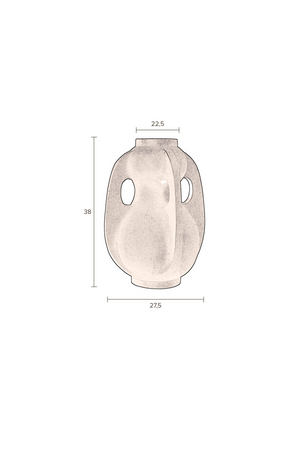 Black Aluminum Vase L | Dutchbone Thiago | OROA.com