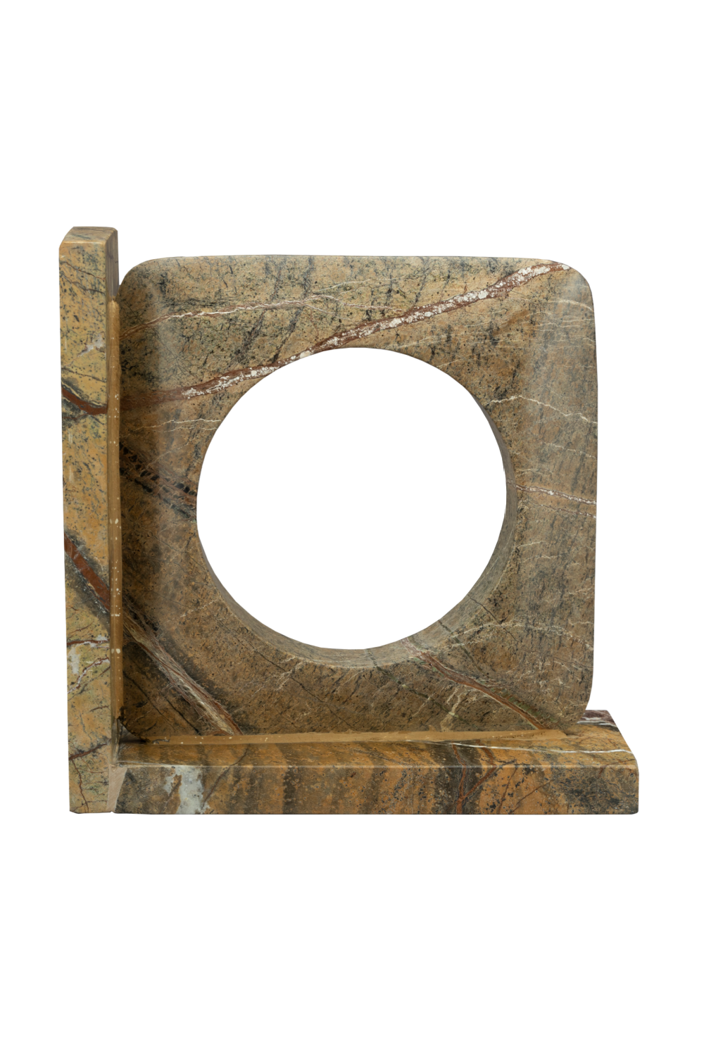 Brown Marble Book Ends (2) | Dutchbone Satpura | OROA.com