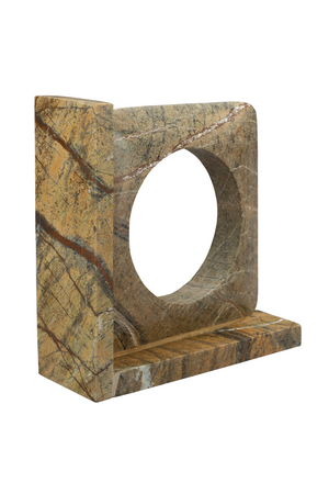 Brown Marble Book Ends (2) | Dutchbone Satpura | OROA.com