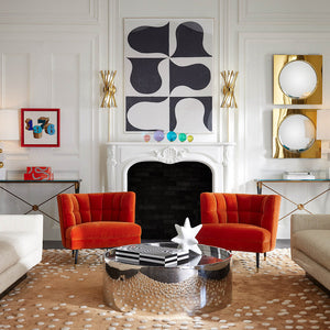 Curved Orange Club Chair | Jonathan Adler Draper | Oroa.com