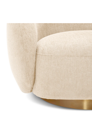 Brass Base Curved Swivel Chair | Eichholtz Brice | Oroa.com