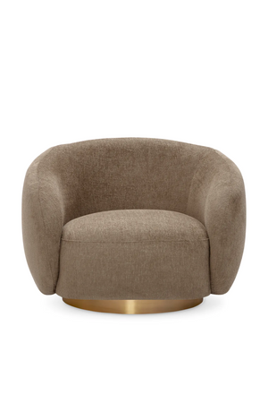 Brass Base Curved Swivel Chair | Eichholtz Brice | Oroa.com