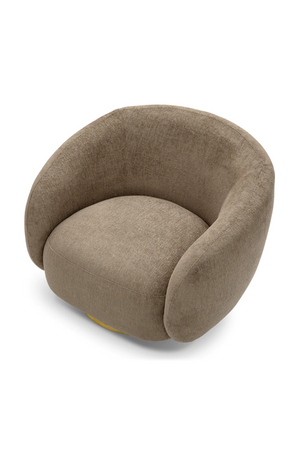 Brass Base Curved Swivel Chair | Eichholtz Brice | Oroa.com