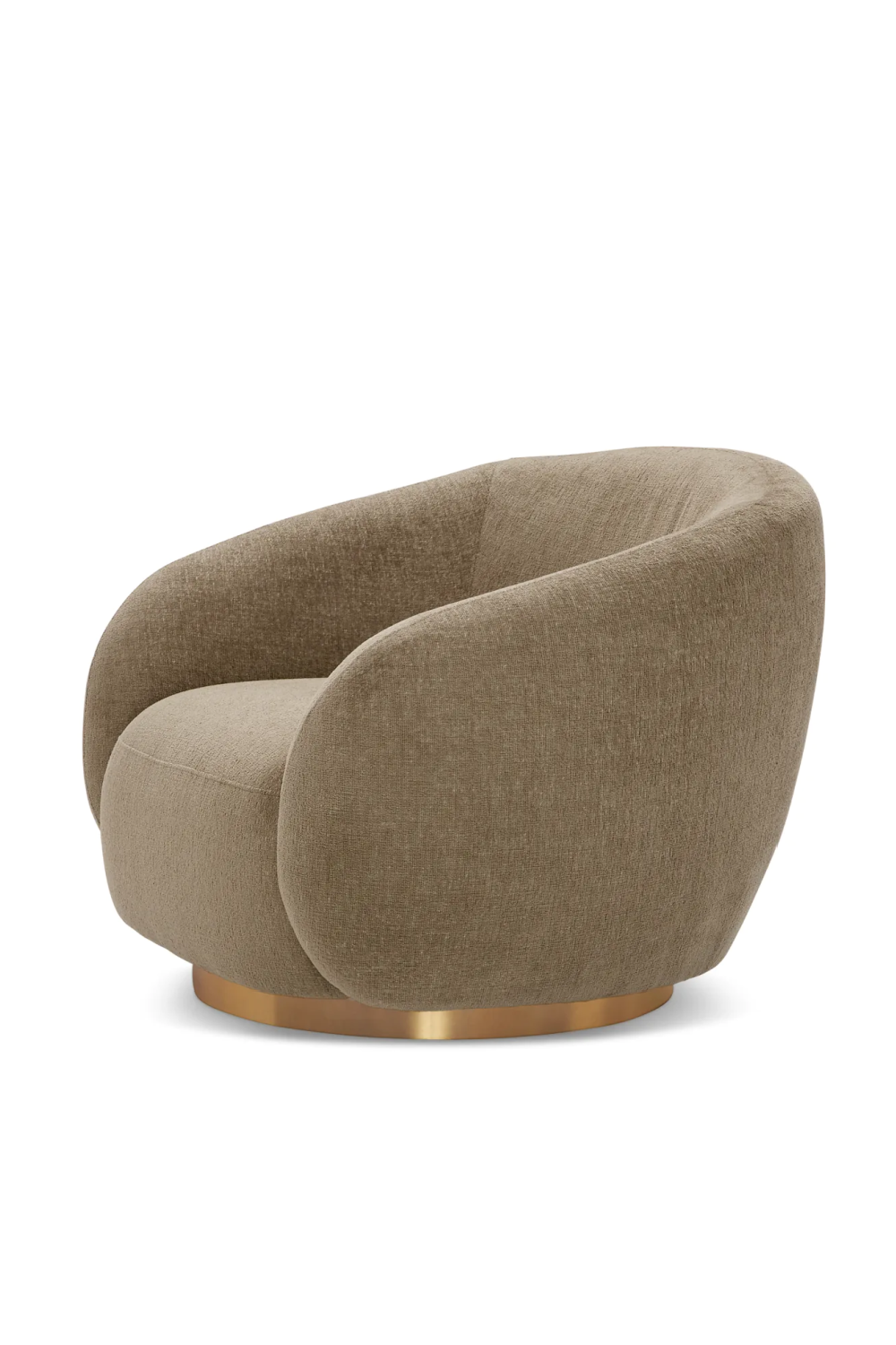 Brass Base Curved Swivel Chair | Eichholtz Brice | Oroa.com