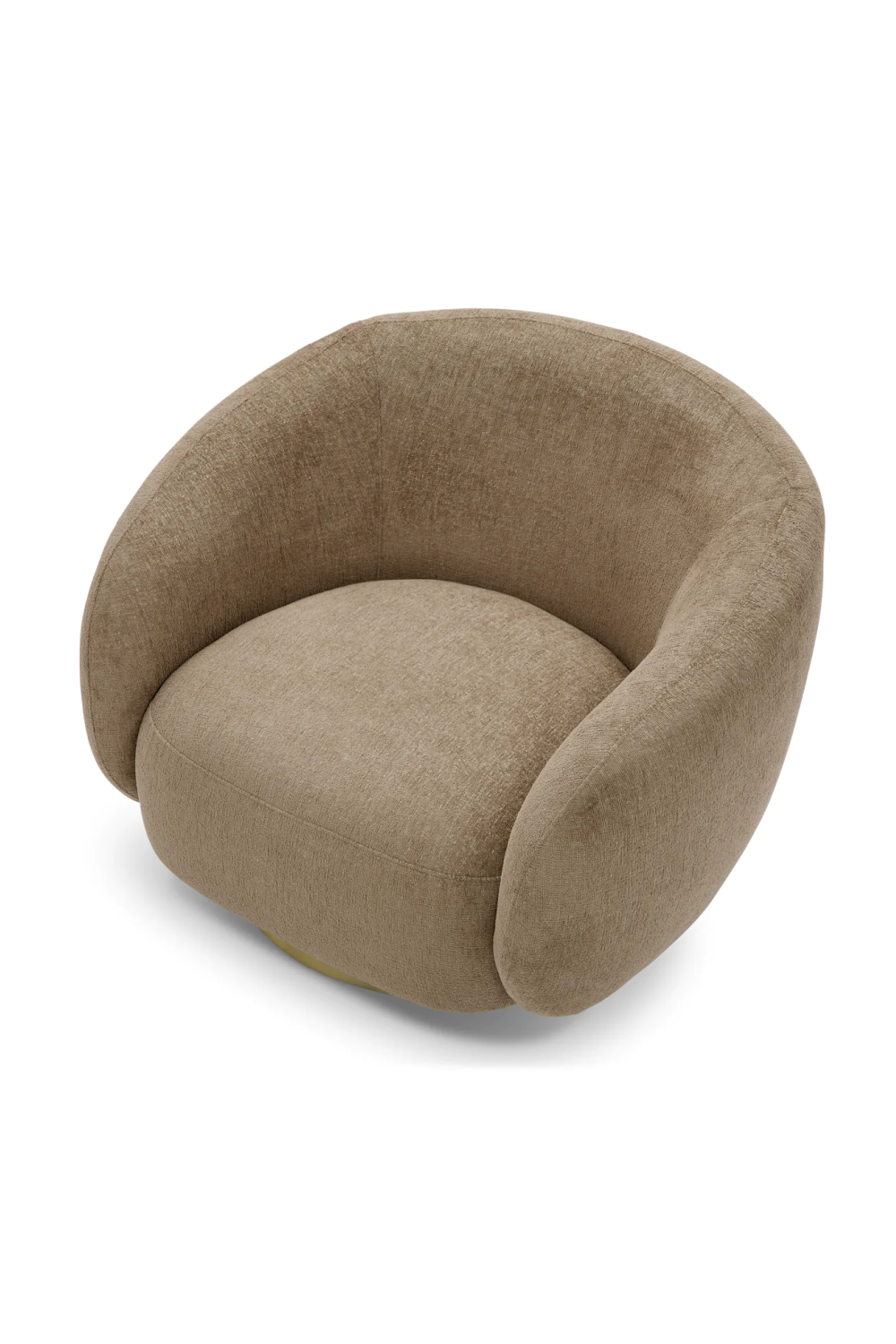 Brass Base Curved Swivel Chair | Eichholtz Brice | Oroa.com