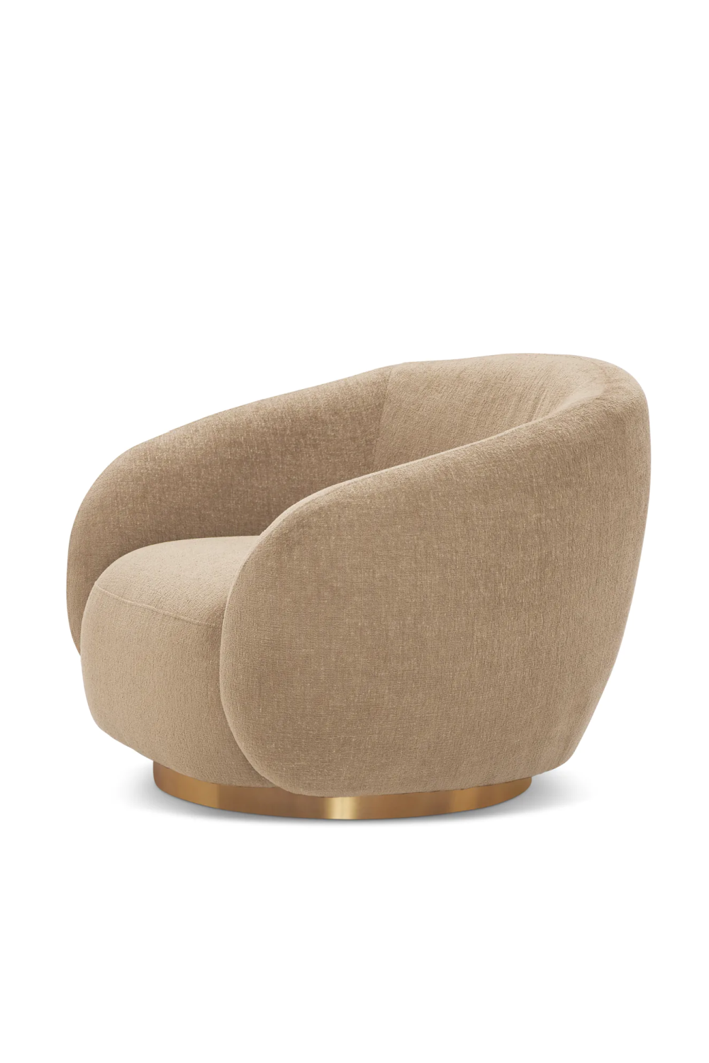 Brass Base Curved Swivel Chair | Eichholtz Brice | Oroa.com