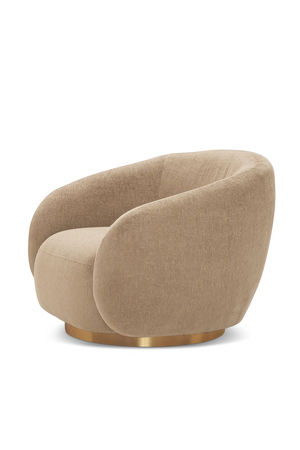 Brass Base Curved Swivel Chair | Eichholtz Brice | Oroa.com