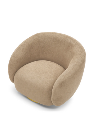 Brass Base Curved Swivel Chair | Eichholtz Brice | Oroa.com