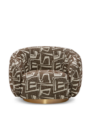 Brass Base Curved Swivel Chair | Eichholtz Brice | Oroa.com