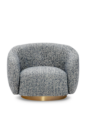 Brass Base Curved Swivel Chair | Eichholtz Brice | Oroa.com