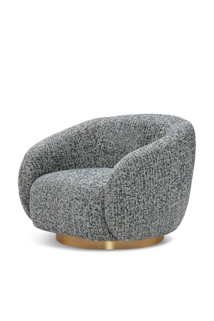 Brass Base Curved Swivel Chair | Eichholtz Brice | Oroa.com