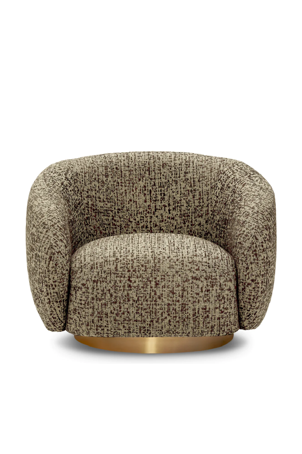 Brass Base Curved Swivel Chair | Eichholtz Brice | Oroa.com