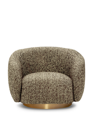 Brass Base Curved Swivel Chair | Eichholtz Brice | Oroa.com