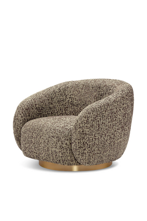 Brass Base Curved Swivel Chair | Eichholtz Brice | Oroa.com