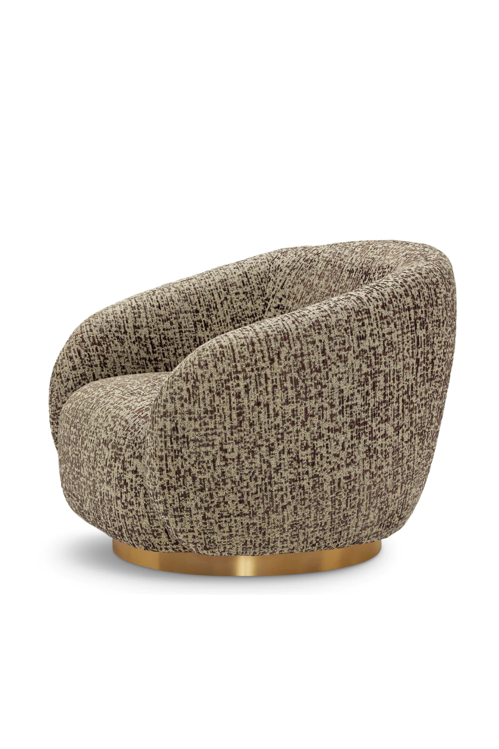 Brass Base Curved Swivel Chair | Eichholtz Brice | Oroa.com