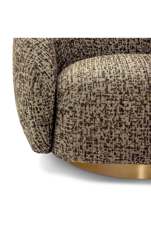 Brass Base Curved Swivel Chair | Eichholtz Brice | Oroa.com