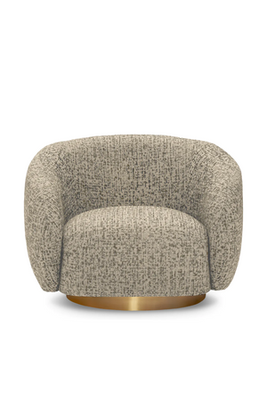 Brass Base Curved Swivel Chair | Eichholtz Brice | Oroa.com