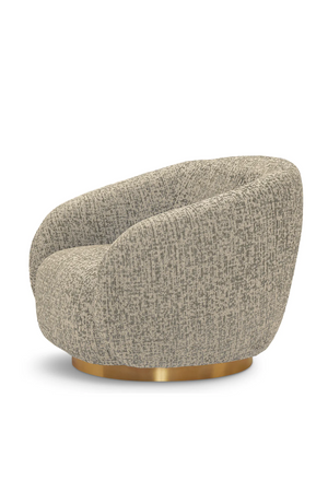 Brass Base Curved Swivel Chair | Eichholtz Brice | Oroa.com