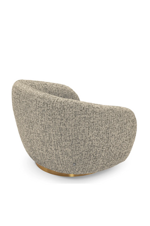 Brass Base Curved Swivel Chair | Eichholtz Brice | Oroa.com
