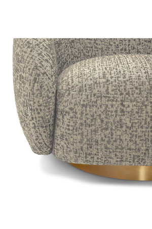 Brass Base Curved Swivel Chair | Eichholtz Brice | Oroa.com