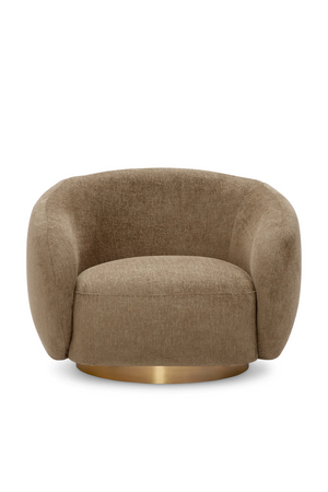 Brass Base Curved Swivel Chair | Eichholtz Brice | Oroa.com