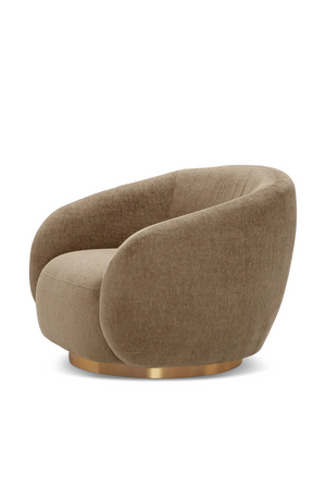 Brass Base Curved Swivel Chair | Eichholtz Brice | Oroa.com