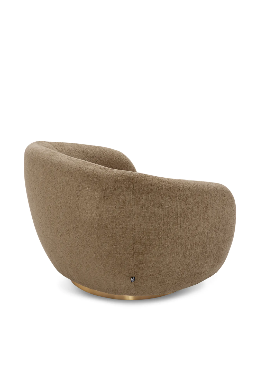 Brass Base Curved Swivel Chair | Eichholtz Brice | Oroa.com