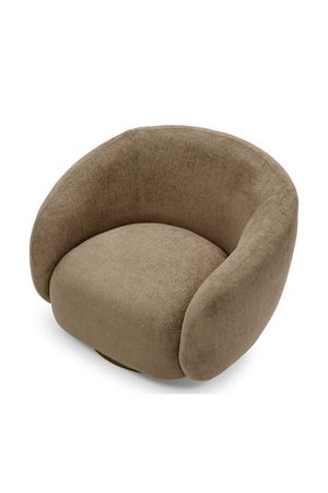 Brass Base Curved Swivel Chair | Eichholtz Brice | Oroa.com