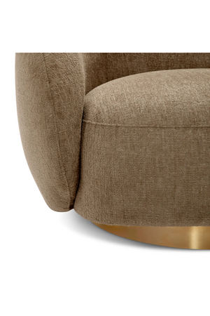 Brass Base Curved Swivel Chair | Eichholtz Brice | Oroa.com