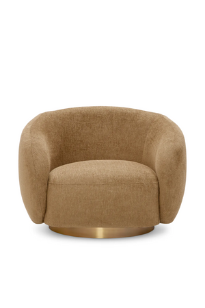 Brass Base Curved Swivel Chair | Eichholtz Brice | Oroa.com