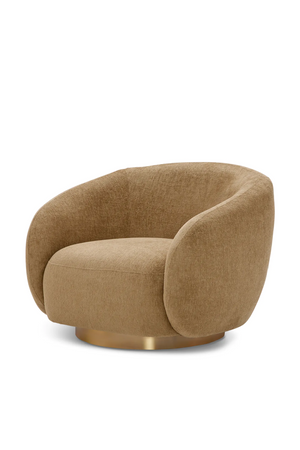 Brass Base Curved Swivel Chair | Eichholtz Brice | Oroa.com