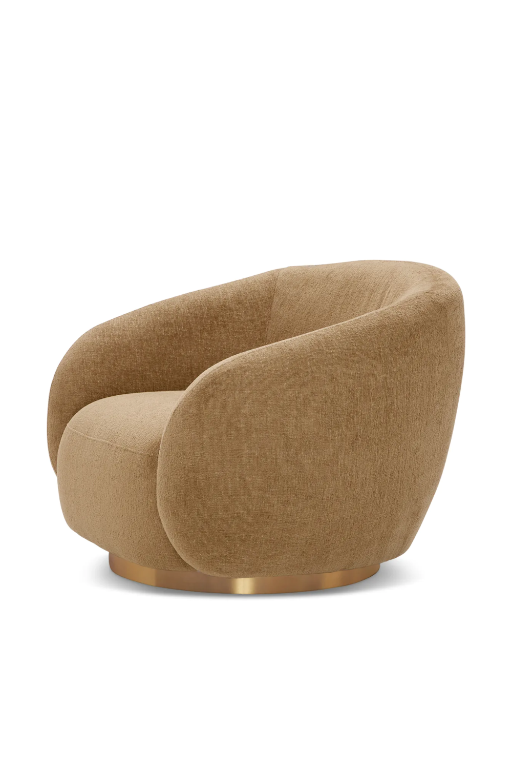 Brass Base Curved Swivel Chair | Eichholtz Brice | Oroa.com