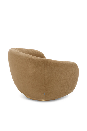 Brass Base Curved Swivel Chair | Eichholtz Brice | Oroa.com