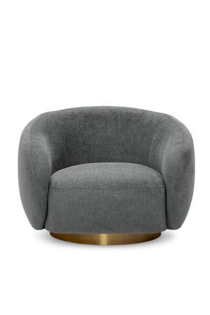 Brass Base Curved Swivel Chair | Eichholtz Brice | Oroa.com