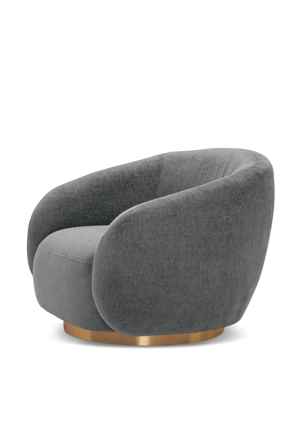 Brass Base Curved Swivel Chair | Eichholtz Brice | Oroa.com