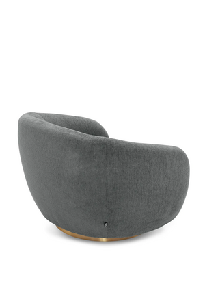 Brass Base Curved Swivel Chair | Eichholtz Brice | Oroa.com