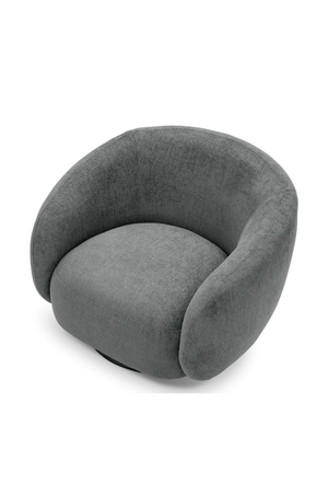 Brass Base Curved Swivel Chair | Eichholtz Brice | Oroa.com