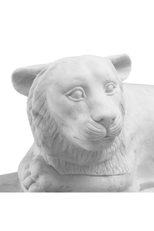 White Marble Sculpture | Met x Eichholtz Reclining Lion | Oroatrade.com